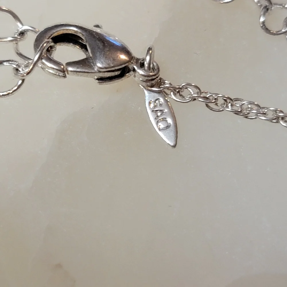 Silver Tone Knotted Necklace Avon Vintage SAQ